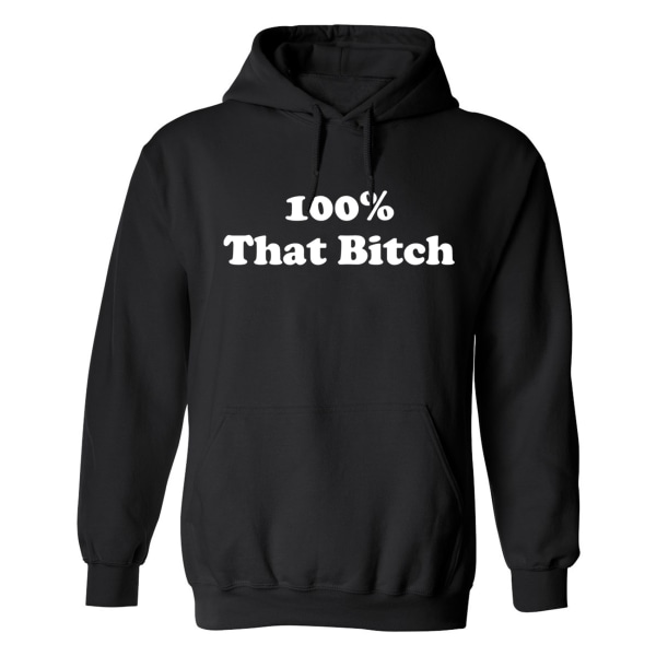 100 That B-tch - Hættetrøje / Sweater - KVINDER Svart - 2XL