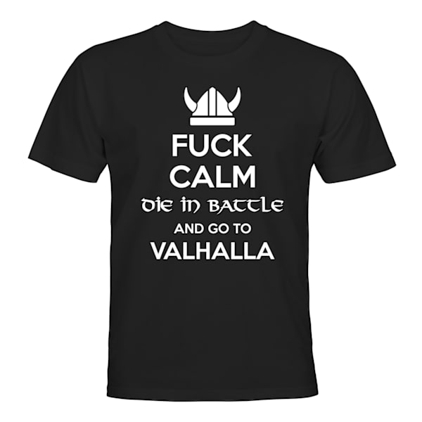 Vitun rauhallinen Mene Valhalla - T-PAITA - MIESTEN Svart - M