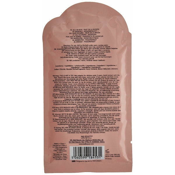 Badesalt Mad Beauty 80 g passionsfrugt