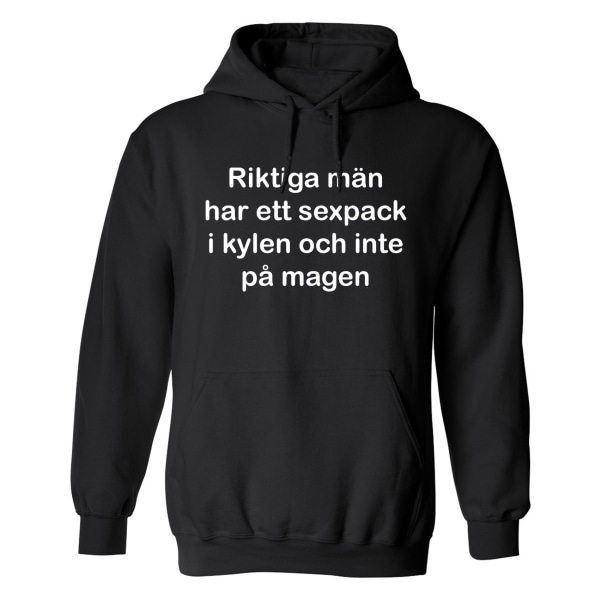 Rigtige Mænd Og Six Packs - Hættetrøje / Sweater - MÆND Svart - M
