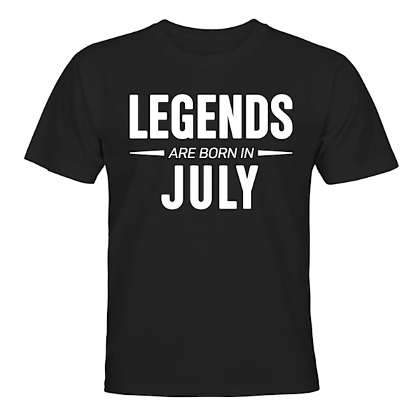 Legends Are Born In July - T-SHIRT - BARN svart Svart - 106 / 116