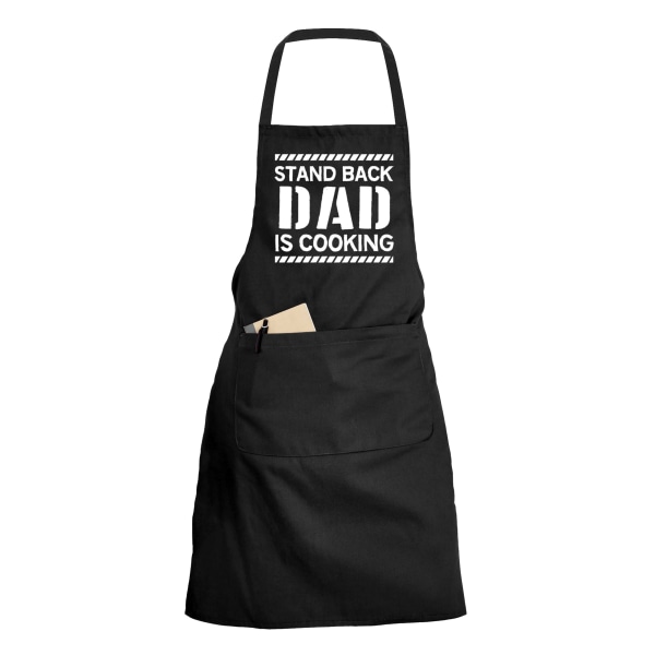 Stand Back Dad is Cooking - Förkläde - Svart svart one size