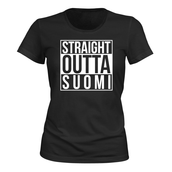 Straight Outta Suomi - T-SHIRT - DAME svart S