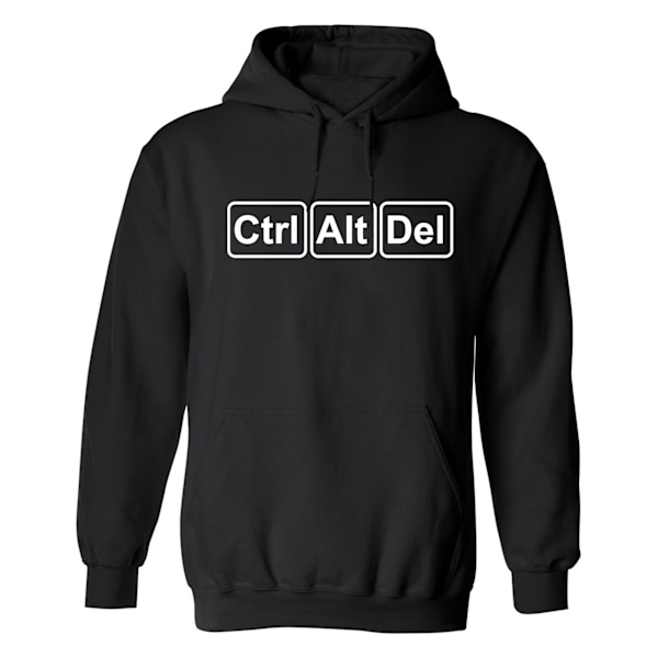 Ctrl Alt Del - Hoodie / Tröja - UNISEX Svart - 3XL