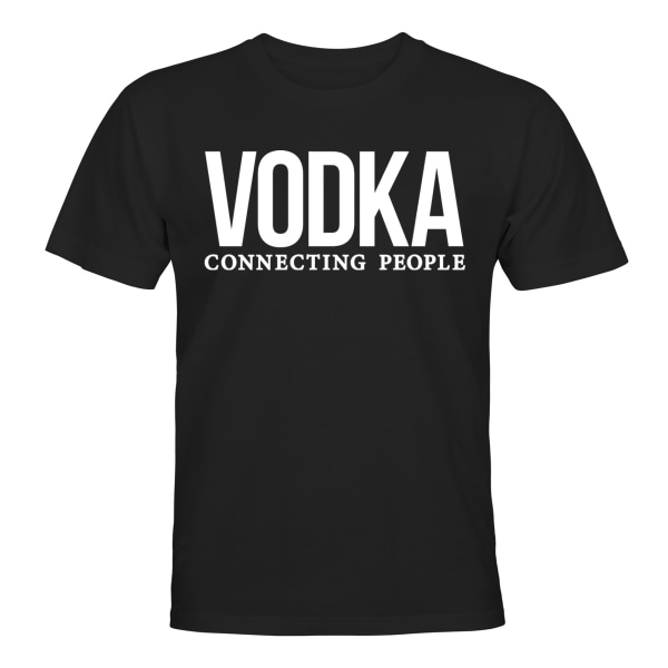 Vodka Connecting People - T-SHIRT - HERR Svart - 3XL