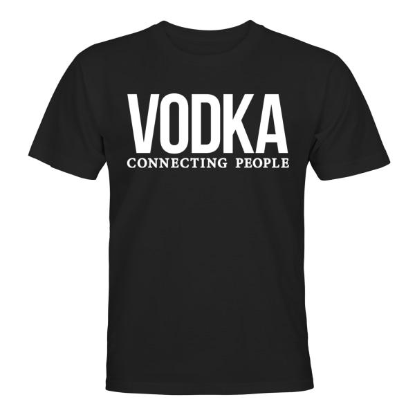 Vodka Connecting People - T-SHIRT - HERR Svart - 4XL