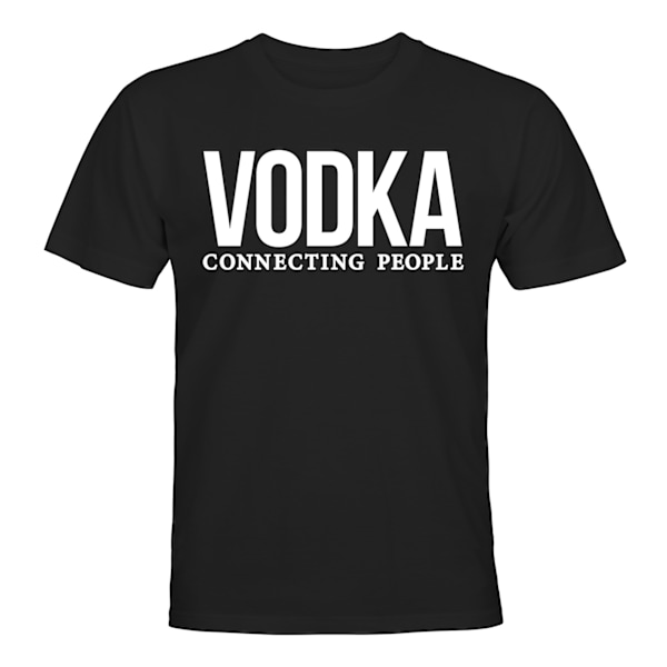 Vodka Connecting People - T-SHIRT - HERR Svart - L