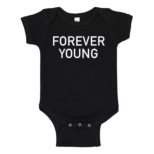 Forever Young - Baby Body svart Svart - 12 månader
