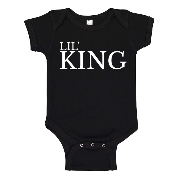 Lil King - Babykropp svart Svart - 12 månader