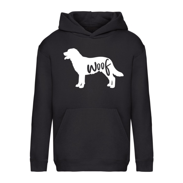 Hund Woof - Hoodie / Tröja - BARN svart Svart - 116