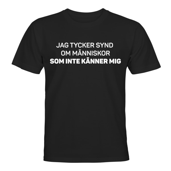 Folk som ikke kjenner meg - T-SHIRT - UNISEX Svart - 4XL