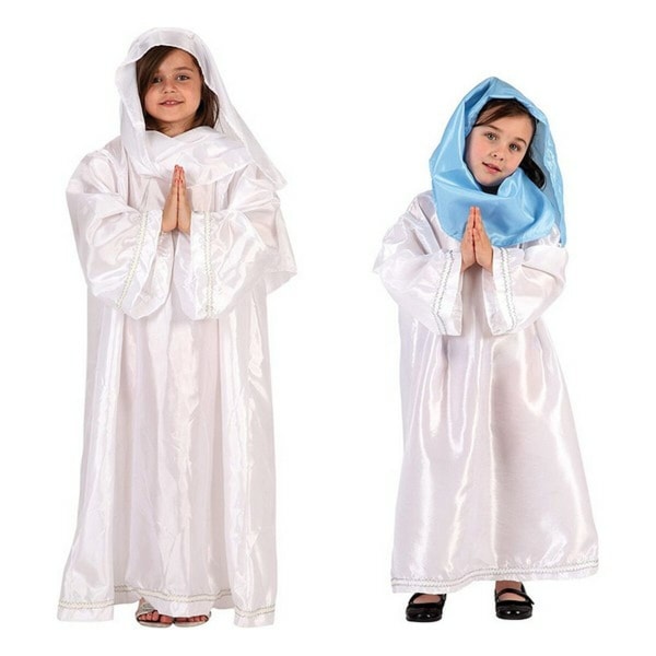 Maskerade kostume til børn DISFRAZ VIRGEN 2 STK. 10-12 Jomfru 10-12 år Hvid (10-12 måneder)