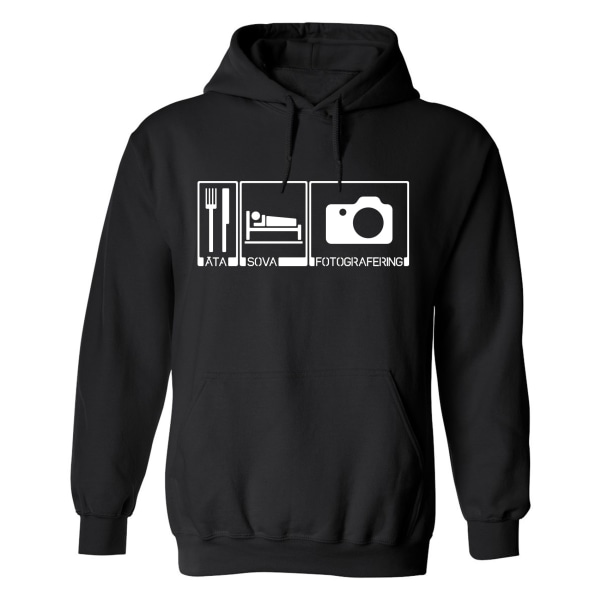 Eat Sleep Photography - Hættetrøje / Sweater - UNISEX Svart - 4XL