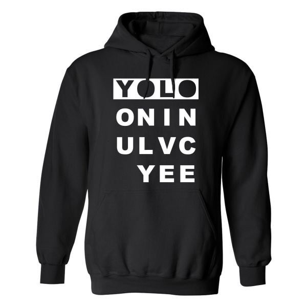 YOLO - Hættetrøje / Sweater - UNISEX Svart - XL