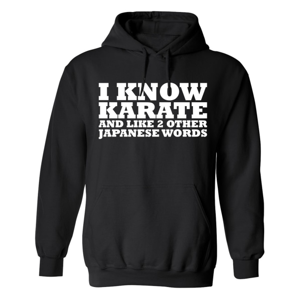 I Know Karate - Hoodie / Tröja - HERR Svart - 2XL