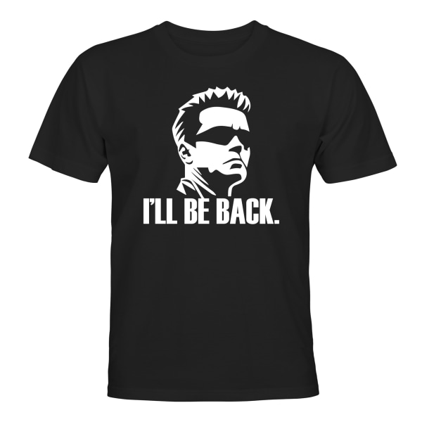 Ill Be Back - T-SHIRT - HERRE Svart - 2XL