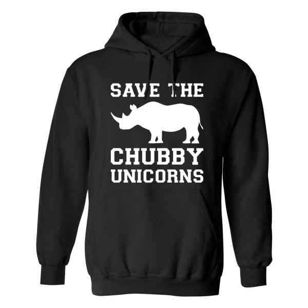 Save The Chubby Unicorns - Hoodie / Tröja - DAM Svart - M