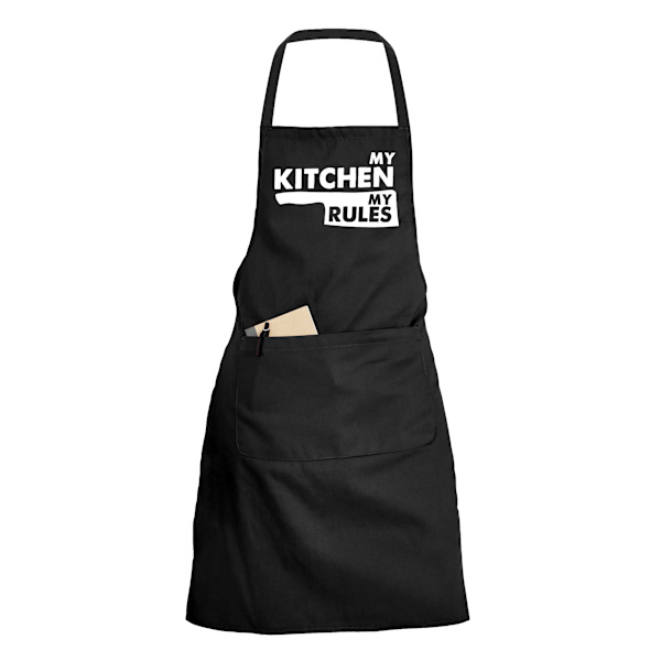 My Kitchen My Rules - Esiliina - Musta musta one size