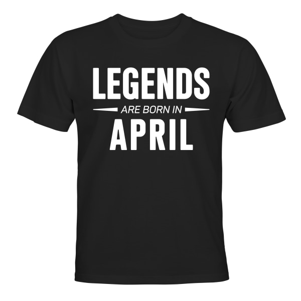 Legends Are Born In April - T-SHIRT - BARN svart Svart - 86 / 94