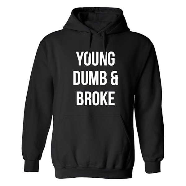 Young Dumb and Broke - Hættetrøje / Sweater - KVINDER Svart - 3XL
