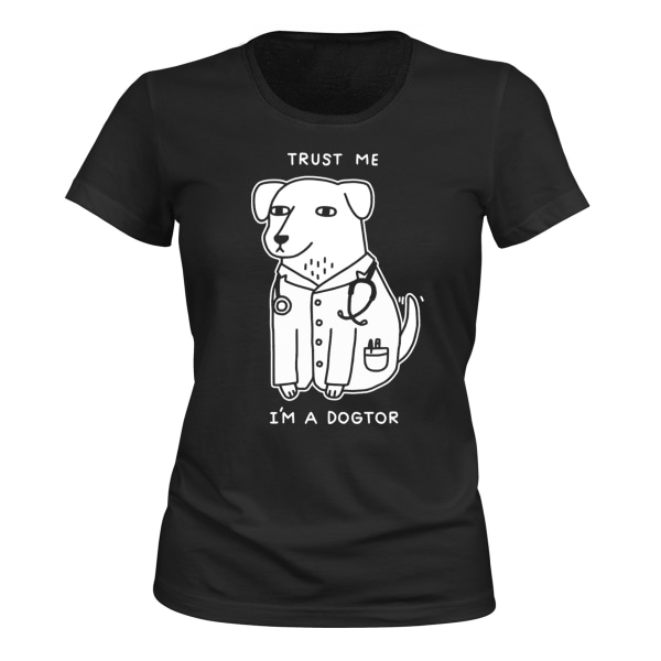 Im A Dogtor - T-SHIRT - DAM svart XS