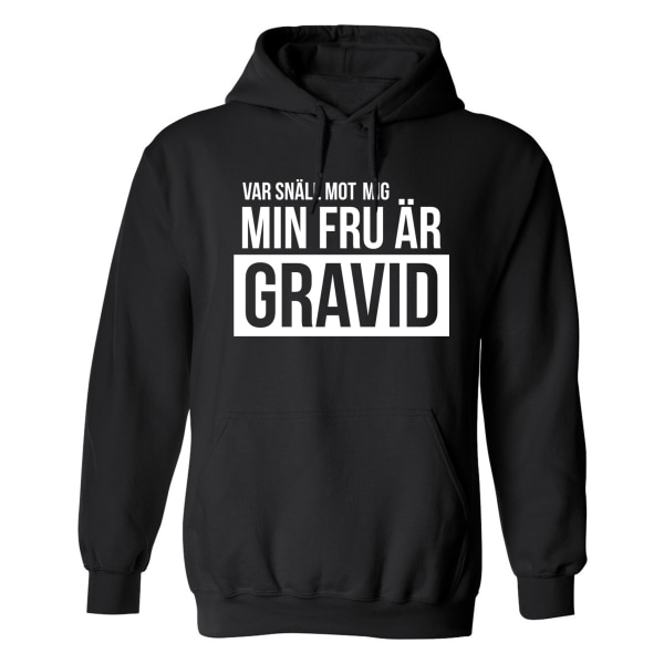 Min Fru Är Gravid - Hoodie / Tröja - HERR Svart - S