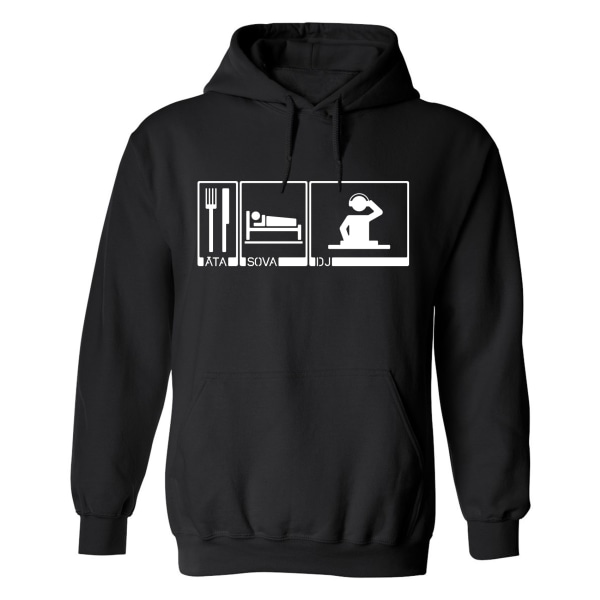 Eat Sleep DJ - Hettegenser / Genser - DAME Svart - 3XL