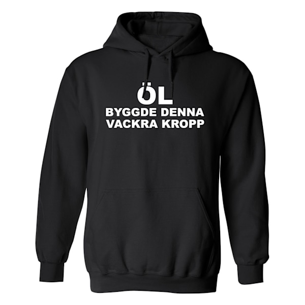 Beer Built This Beautiful Body - Hættetrøje / Sweater - UNISEX Svart - 4XL