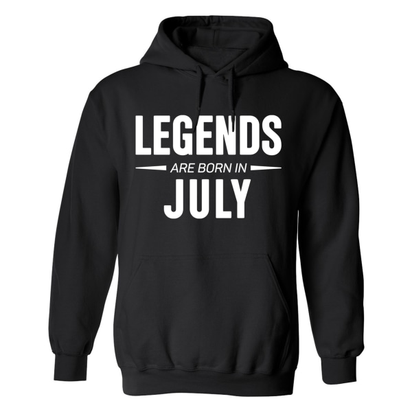 Legends Are Born In July - Hættetrøje / Sweater - MÆND Svart - 2XL