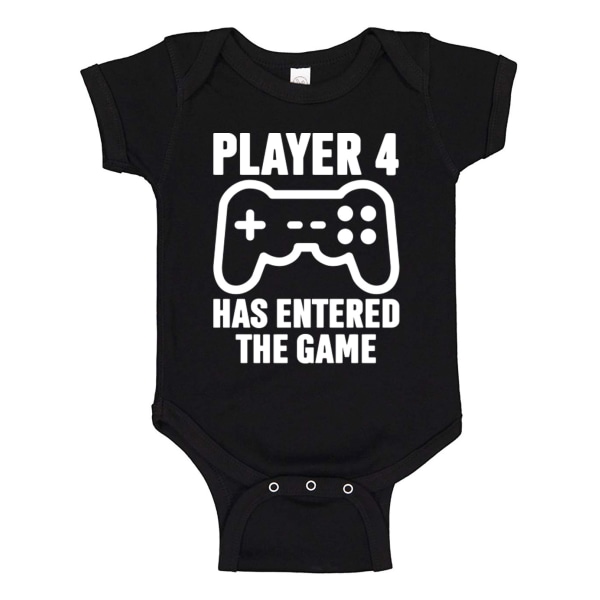 Player 4 Has Entered The Game - Baby Body svart Svart - 12 månader