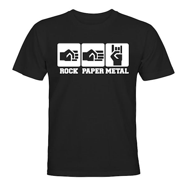 Rock Paper Metal - T-SHIRT - UNISEX Svart - L