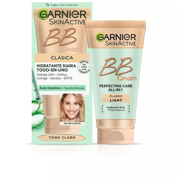 Fugtgivende creme med farve Garnier Skin Naturals Spf 15 Clear (50 ml)