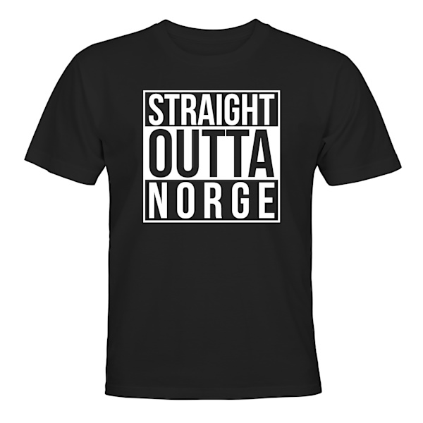 Straight Outta Norway - T-SHIRT - BØRN sort Svart - 96 / 104