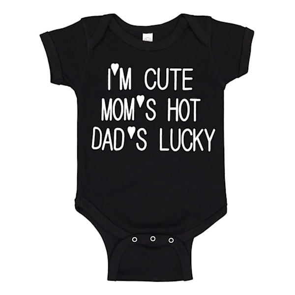 Im Cute Moms Hot Dads Lucky - Baby Body svart Svart - 12 månader