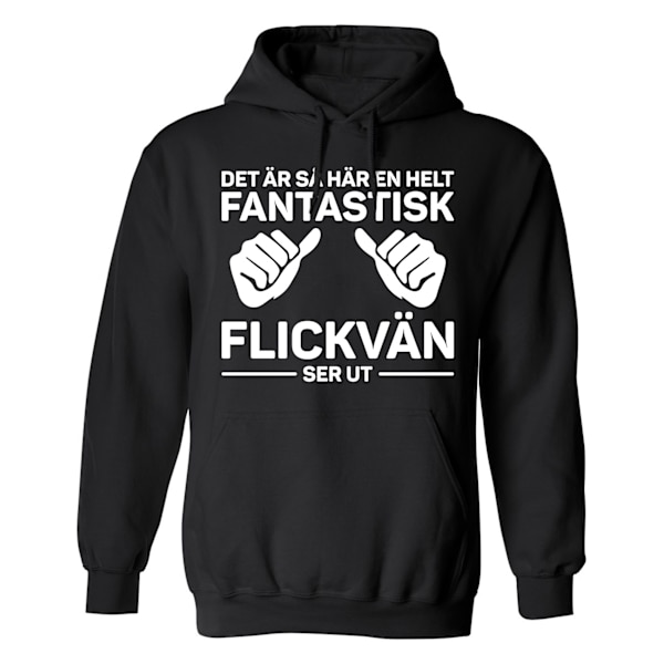 Fantastisk Flickvän - Hoodie / Tröja - UNISEX Svart - 3XL