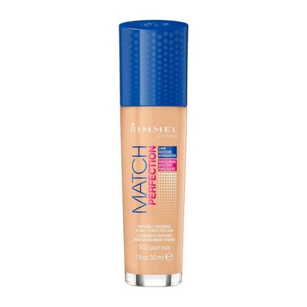 Flytande makeupbas Match Perfection Rimmel London (30 ml) 102 - light nude 30 ml