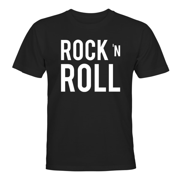 Rock N Roll - T-SHIRT - MÆND Svart - 4XL