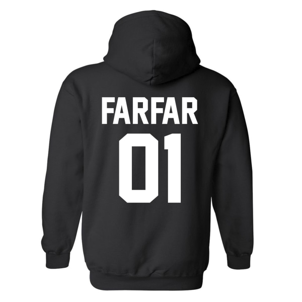 Farfar 01 - Hoodie / Tröja - UNISEX Svart - 3XL