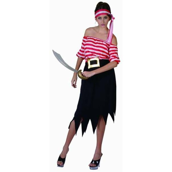 Maskerade kostume til voksne kvindelig pirat M/L (2 stk.)