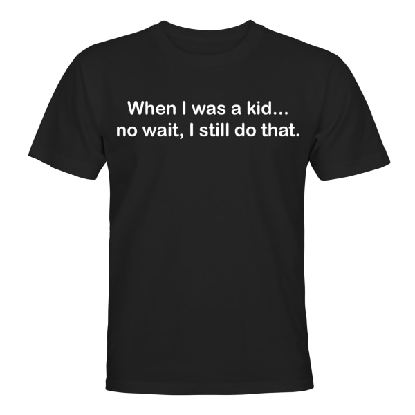 When I Was A Kid - T-SHIRT - HERRE Svart - L