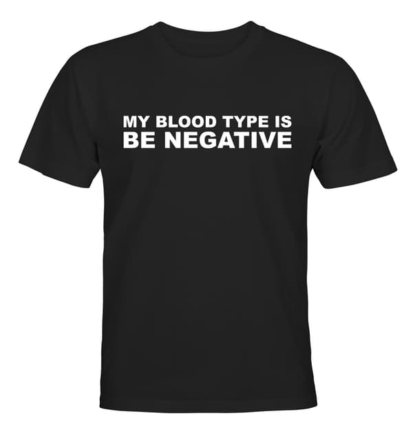 My Blood Type - T-SHIRT - HERR Svart - 2XL