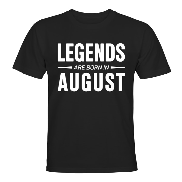 Legends Are Born In August - T-SHIRT - UNISEX Svart - 3XL