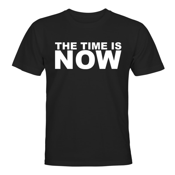 The Time Is Now - T-SHIRT - HERRE Svart - 3XL