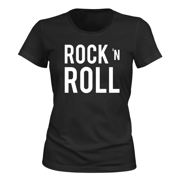 Rock N Roll - T-SHIRT - DAME sort XL