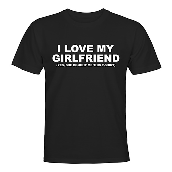 I Love My Girlfriend - T-SHIRT - HERR Svart - 2XL