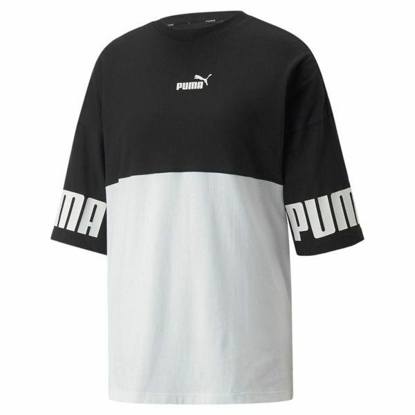 T-shirt med kortärm Dam Puma Power Colorblock Vit Svart S