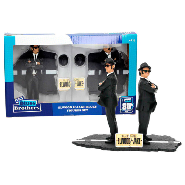 Blues Brothers Jake ja Elwood -paketti, 2 hahmoa 18 cm