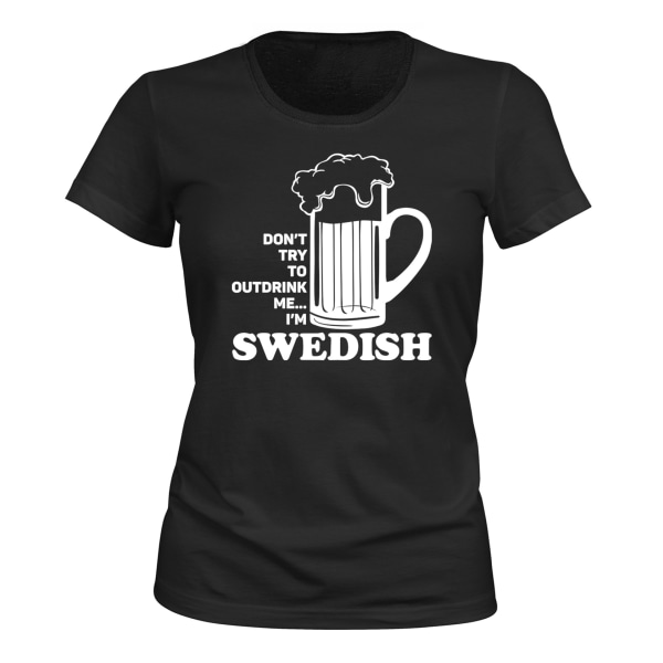 Prøv ikke at overdrikke mig - T-SHIRT - DAME sort XS
