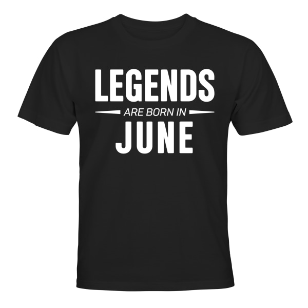 Legends Are Born In June - T-SHIRT - BARN svart Svart - 106 / 116