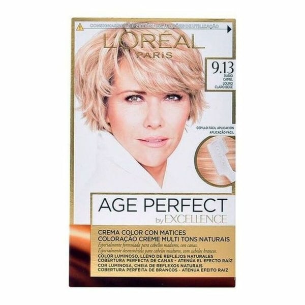 Permanent Anti-Ageing färg Excellence Age Perfect L'Oreal Make Up Excellence Age Perfect Nº 9.0-rubio muy claro Nº 8.0-rubio cla